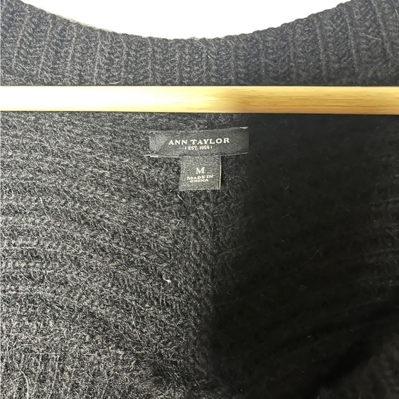Ann Taylor chunky knit alpaca wool blend snap front sweater dress Sz M - Picture 5 of 6